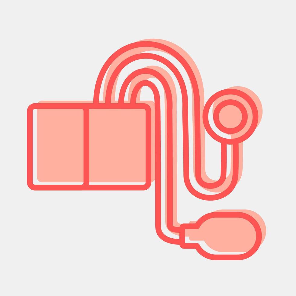 Icon tensimeter. Medical elements. Icon in two tone style. vector