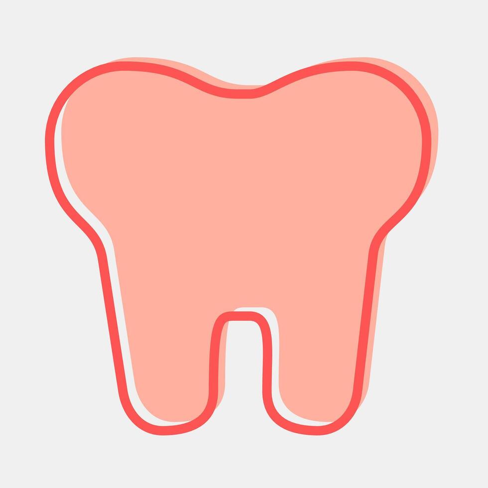 Icon teeth. Medical elements. Icon in two tone style. vector