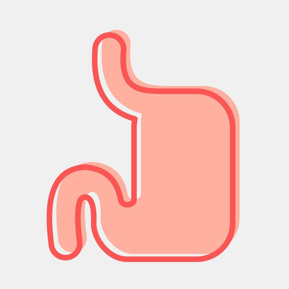 Icon stomach. Medical elements. Icon in two tone style. vector