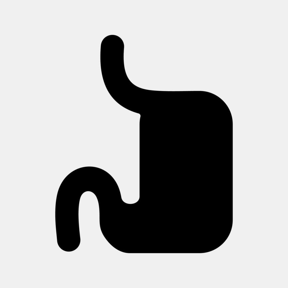 Icon stomach. Medical elements. Icon in glyph style. vector