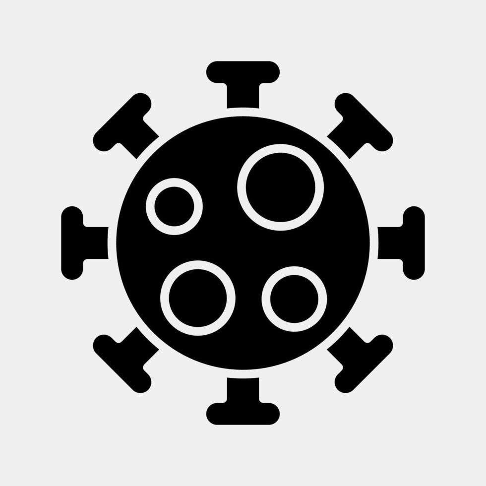 Icon virus. Medical elements. Icon in glyph style. vector
