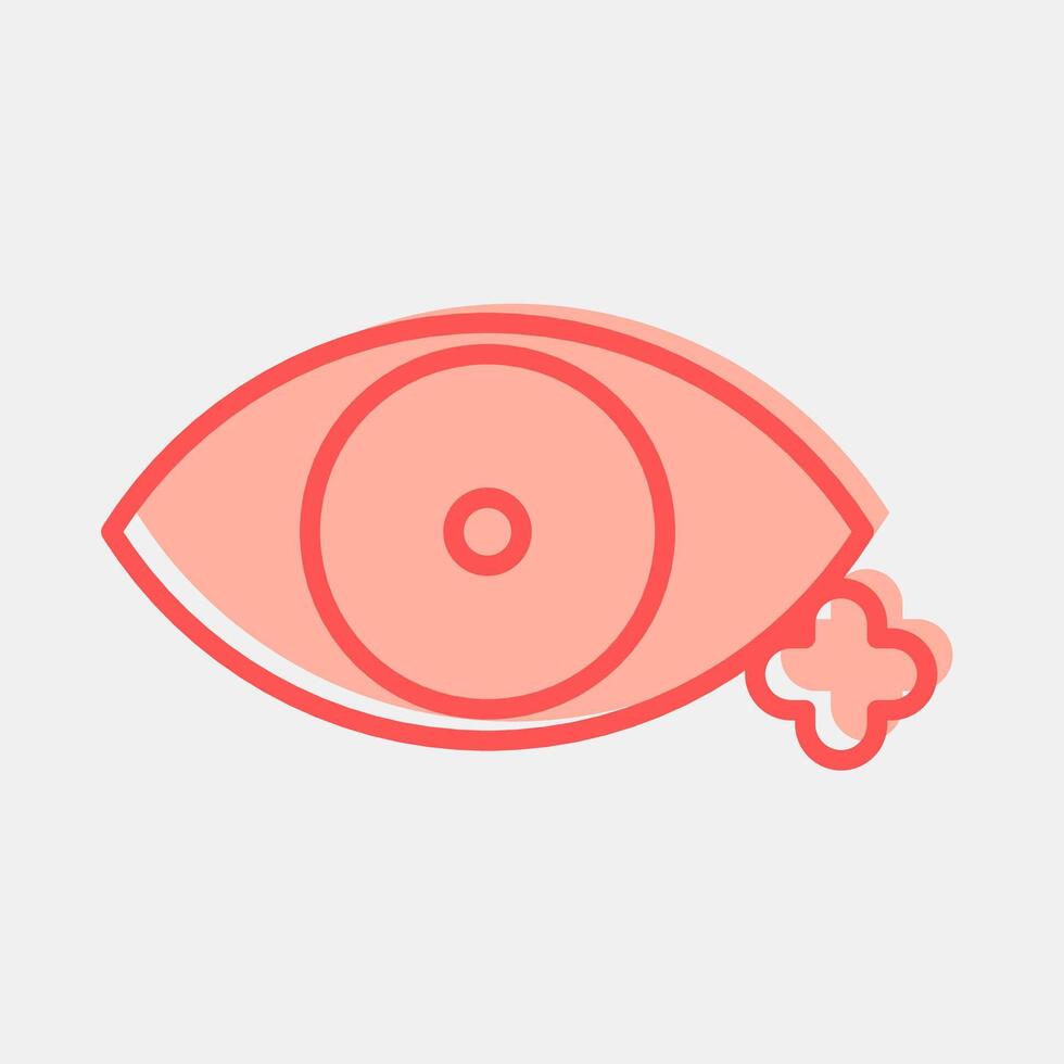 Icon ophthalmology. Medical elements. Icon in two tone style. vector