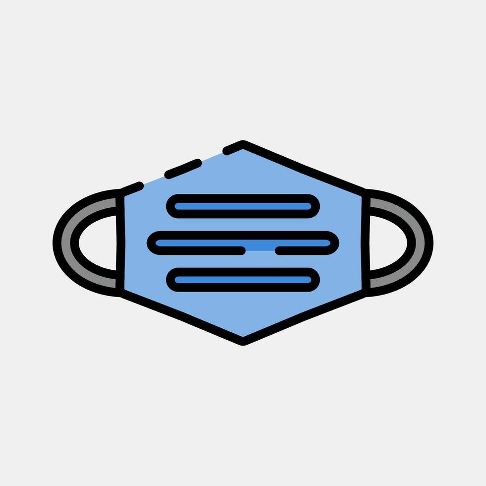 Icon mask. Medical elements. Icon in filled line style. vector