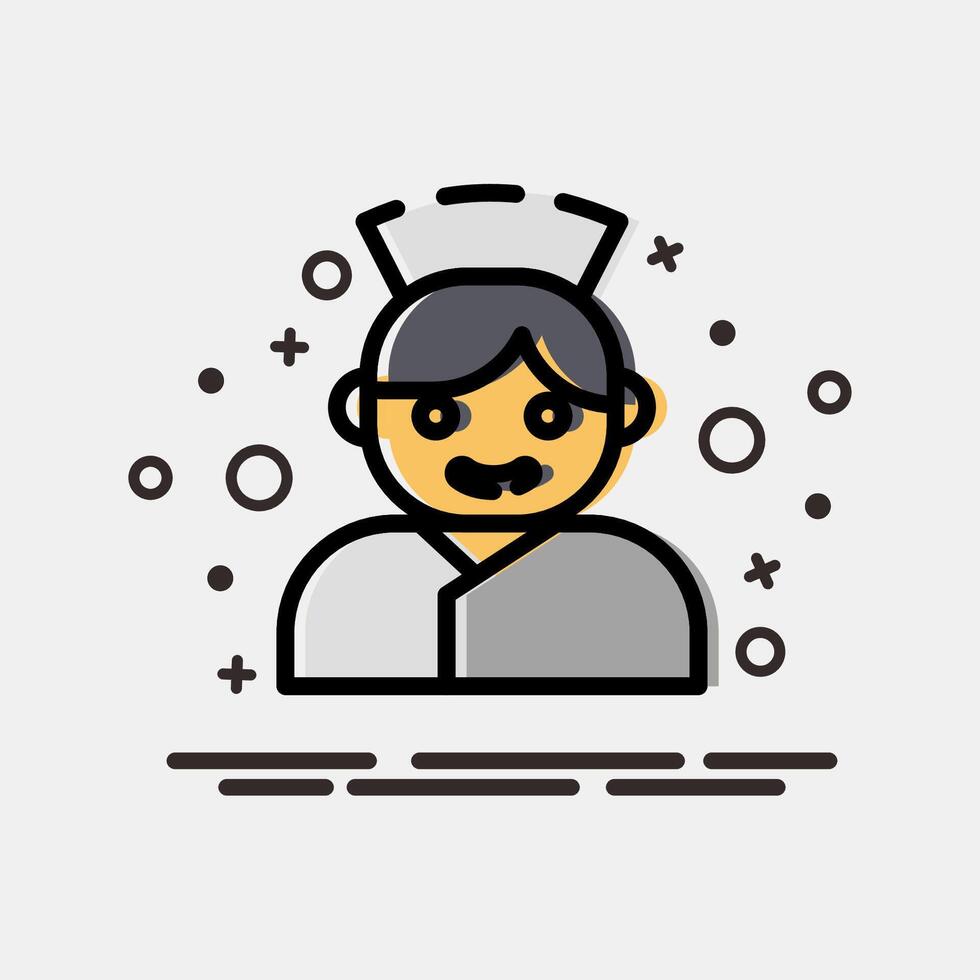 Icon nurse. Medical elements. Icon in MBE style. vector