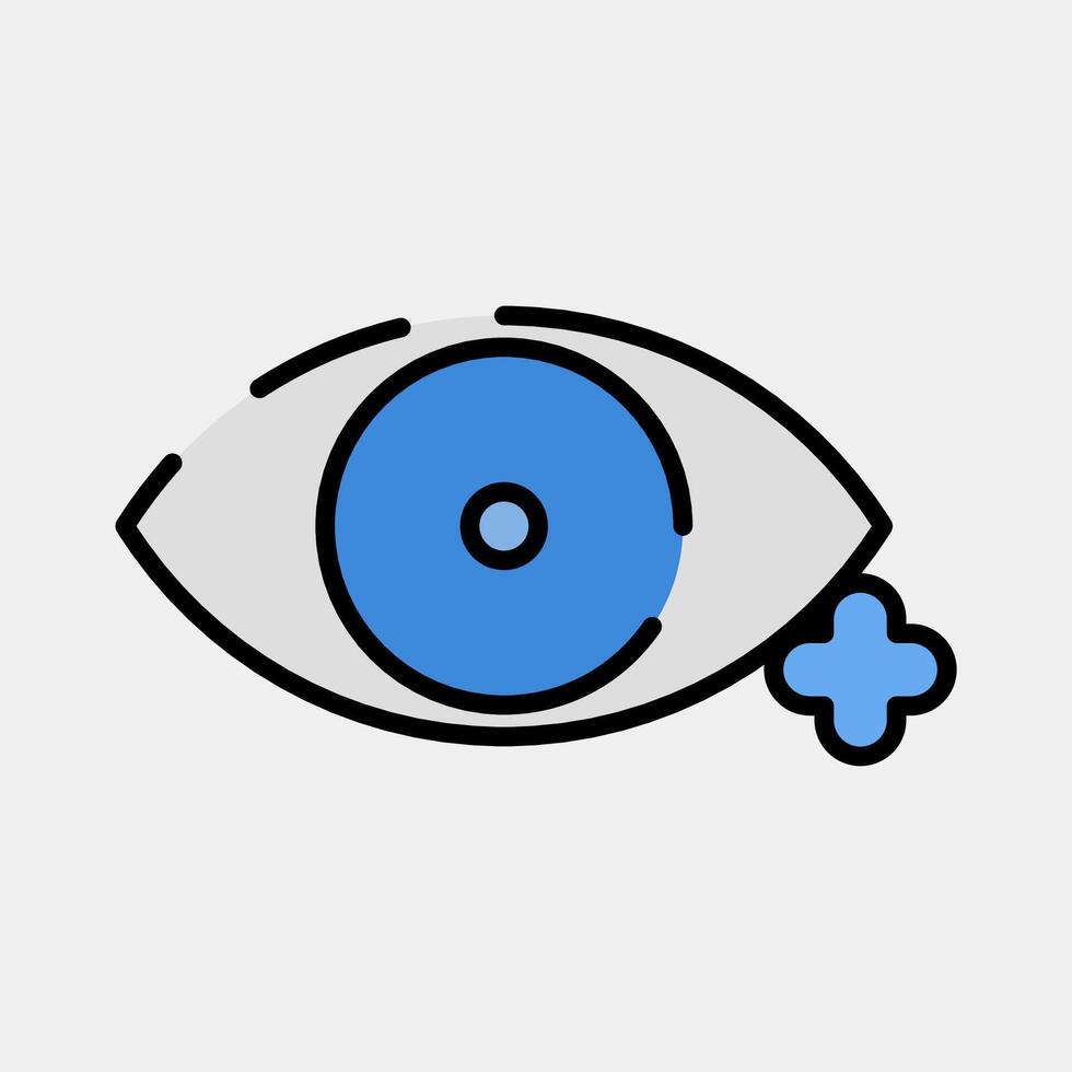 Icon ophthalmology. Medical elements. Icon in filled line style. vector