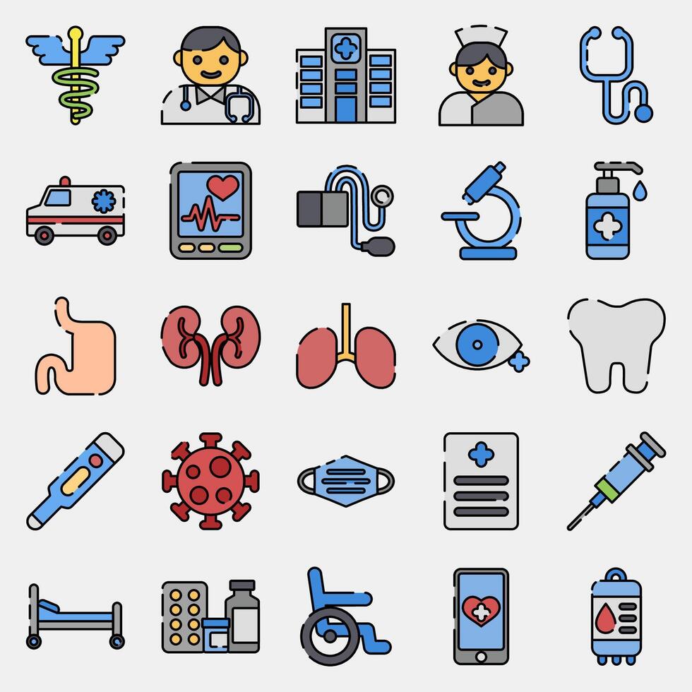 collection of healthcare and medical icons vector