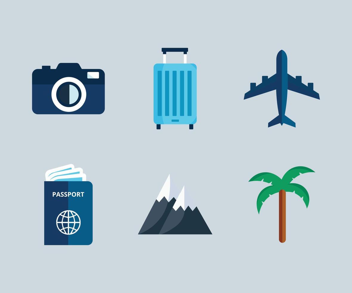 Travel and Tourism Icons vector