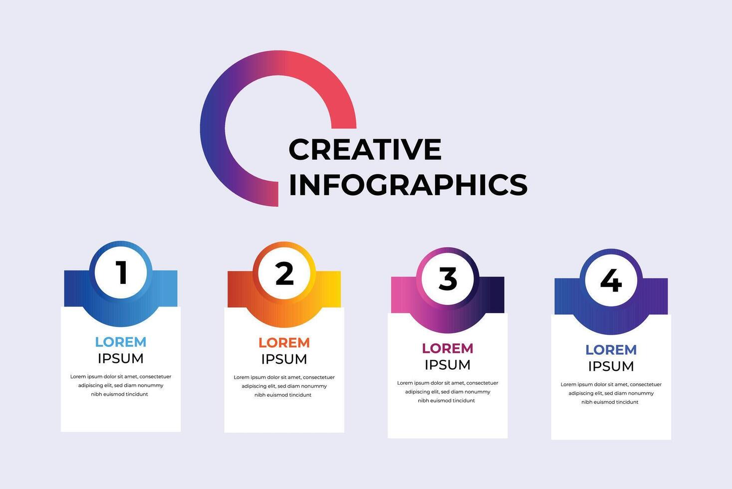 Creative Infographics StepbyStep Process Visualization vector
