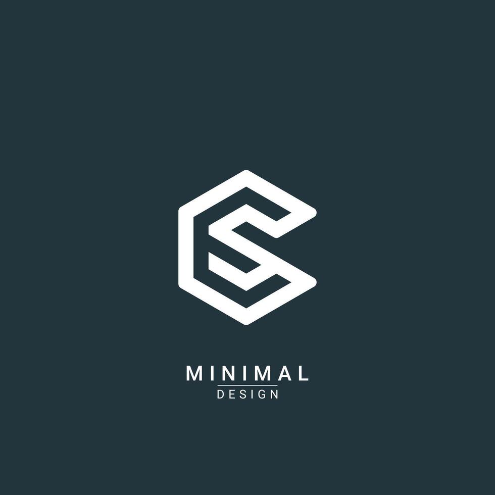 Initial letters CS C S logo design . vector