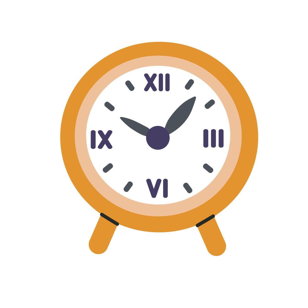 Table clock with roman numerals icon clipart avatar logotype isolated illustration vector