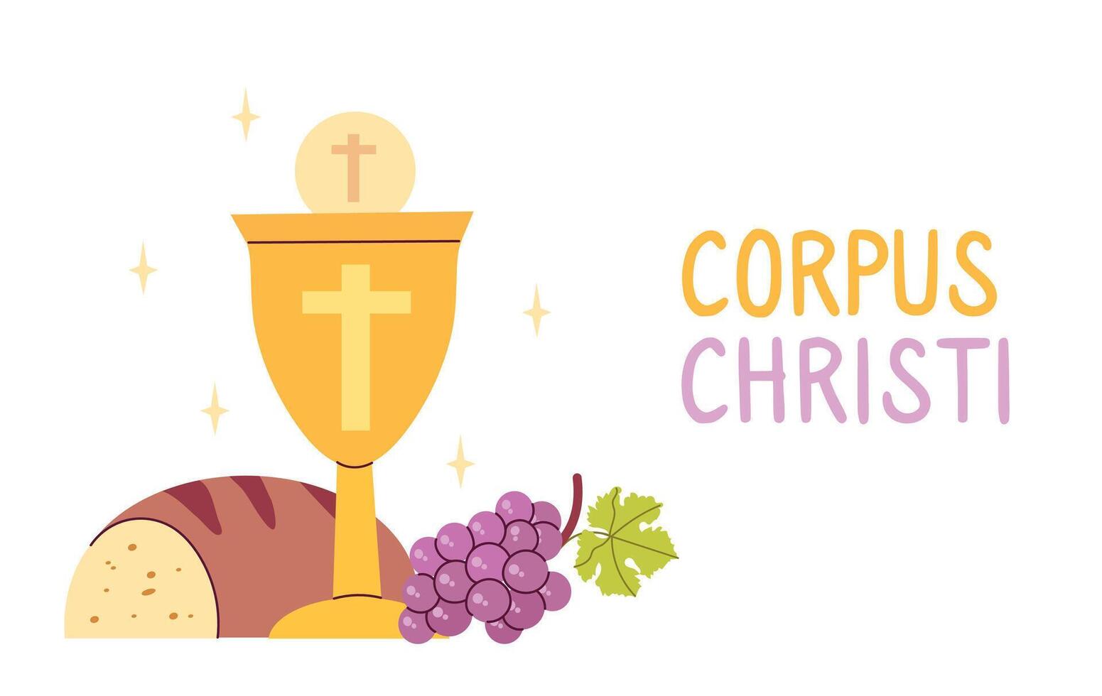 Corpus Christi Day card banner invitation poster vector