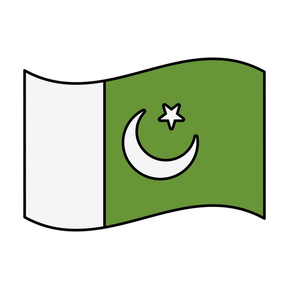 pakistani flag icon element illustration vector