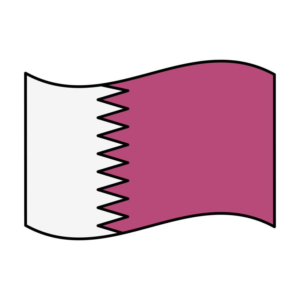 qatar flag icon element illustration vector