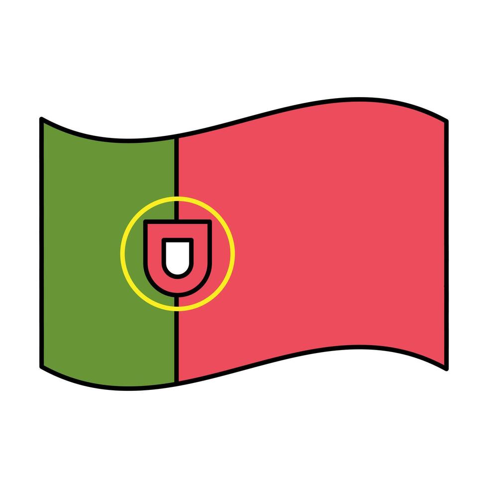 portuguese flag icon element illustration vector