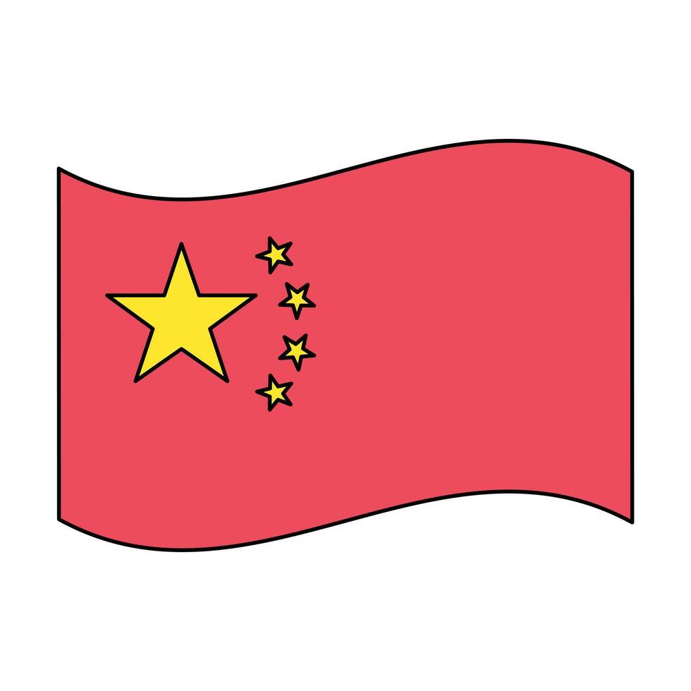 chinese flag icon element illustration vector