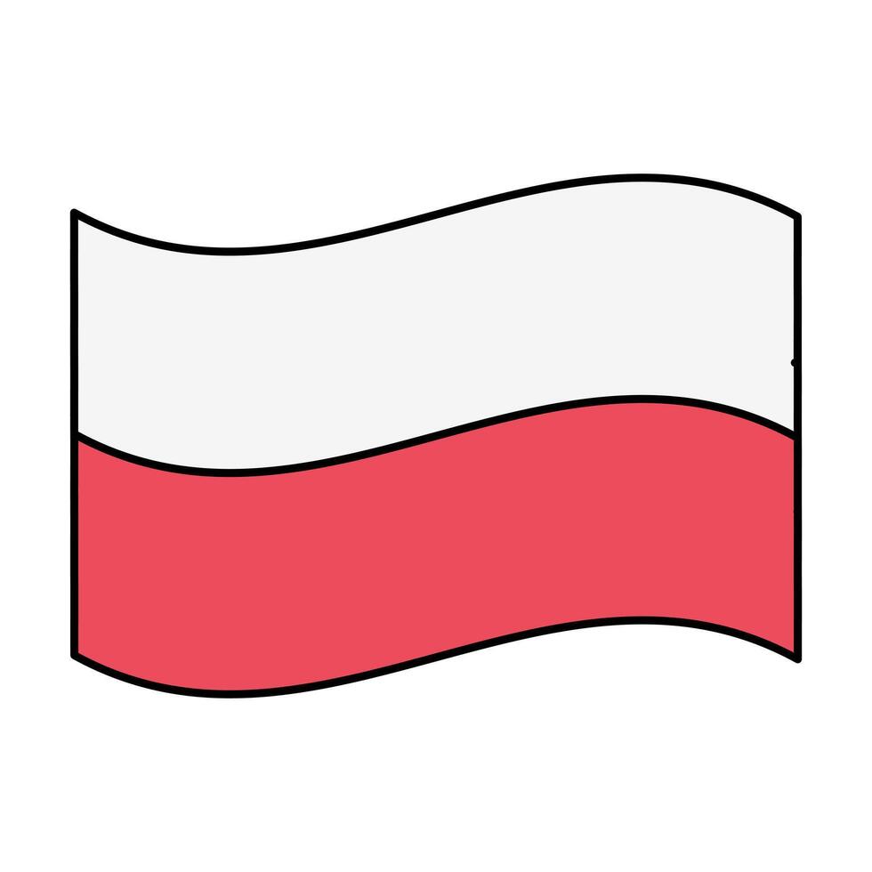 poland flag icon element illustration vector