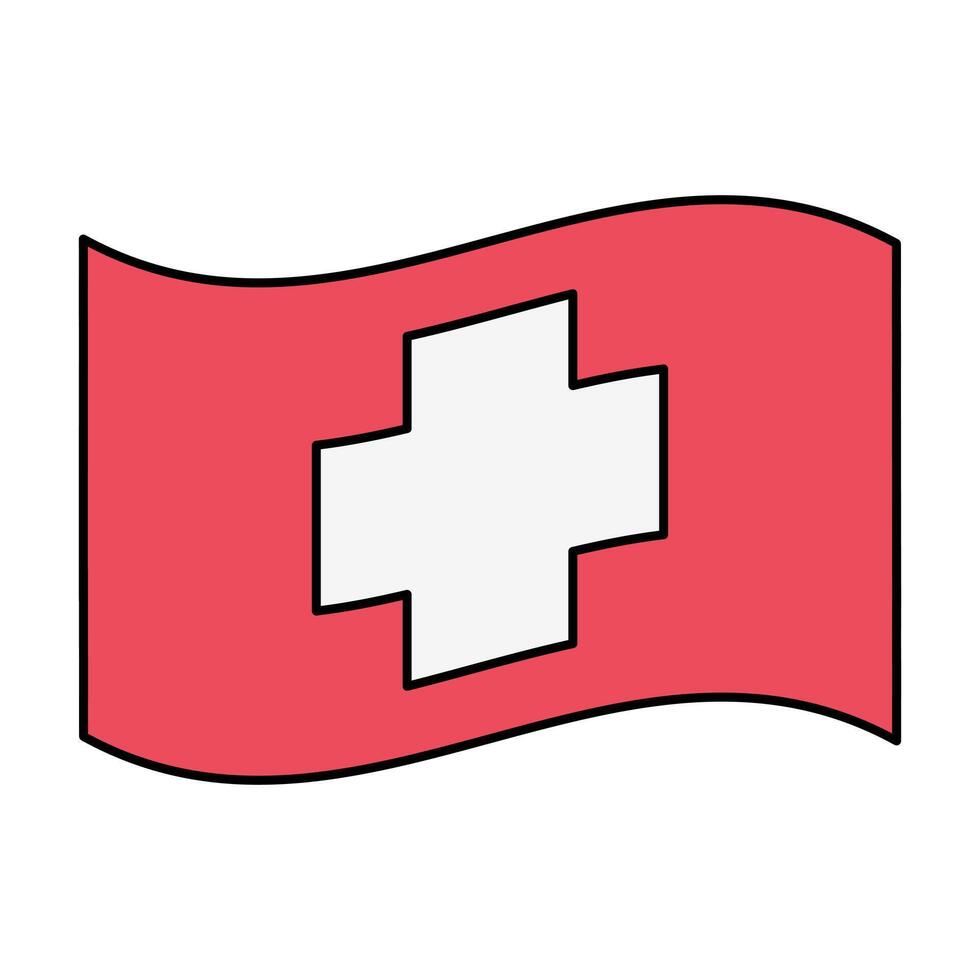 swiss flag icon element illustration vector