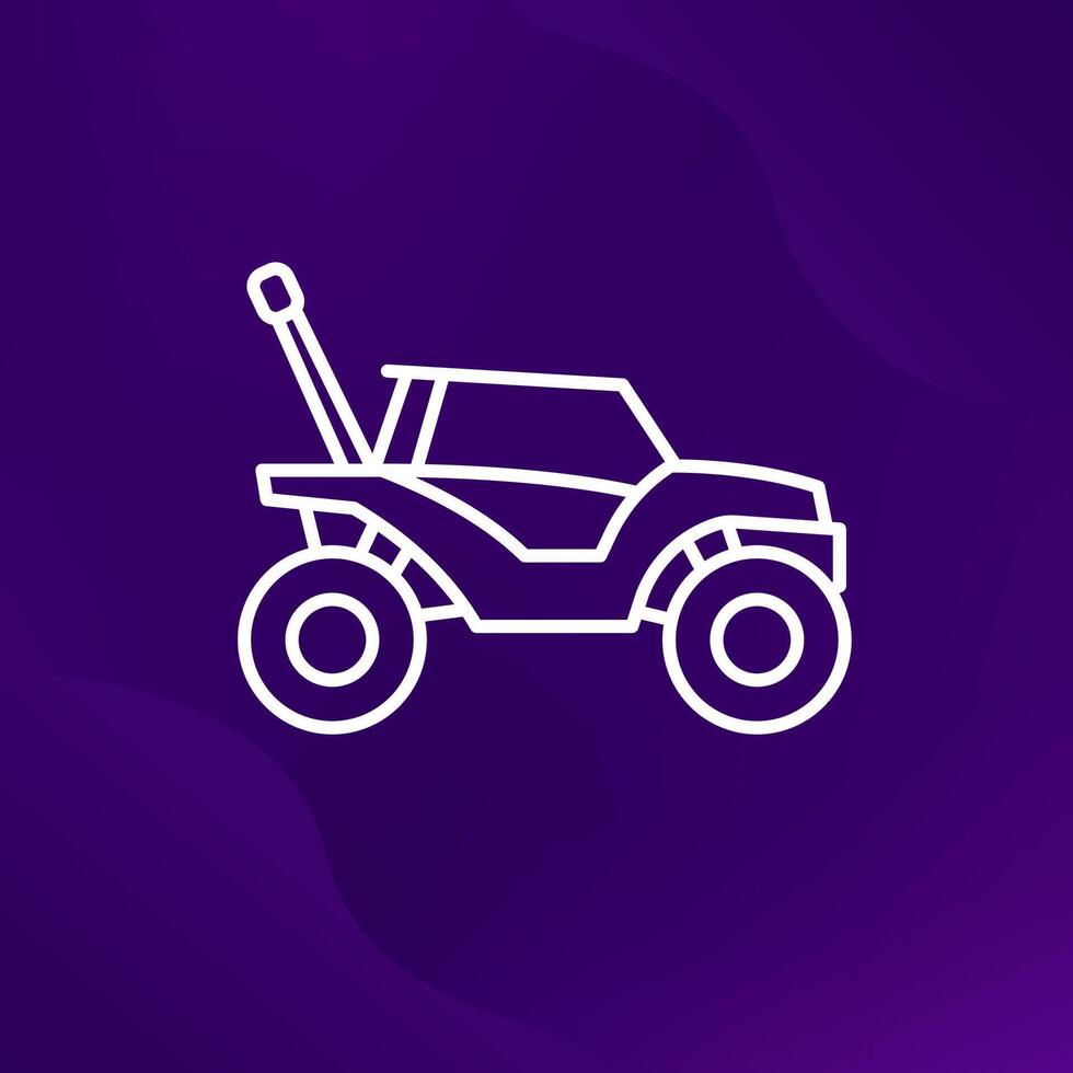 RC car icon in line design vector