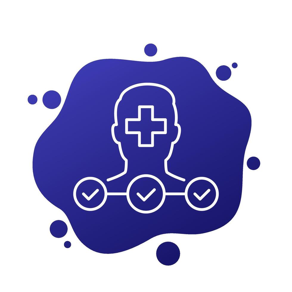 Rehab steps to recovery icon in line style vector