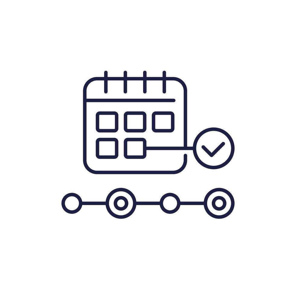 appointment line icon design with a calendar vector
