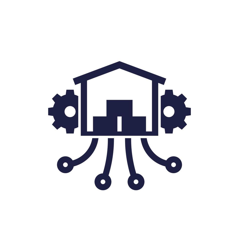 warehouse, logistics and distribution optimization icon vector