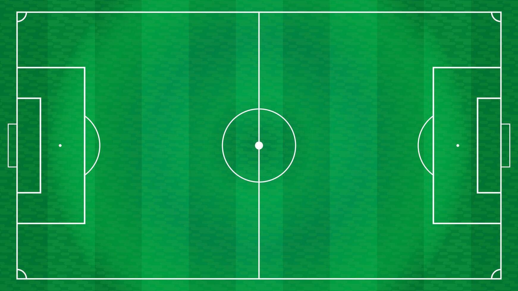Football field with grass lines with white paths background template vector