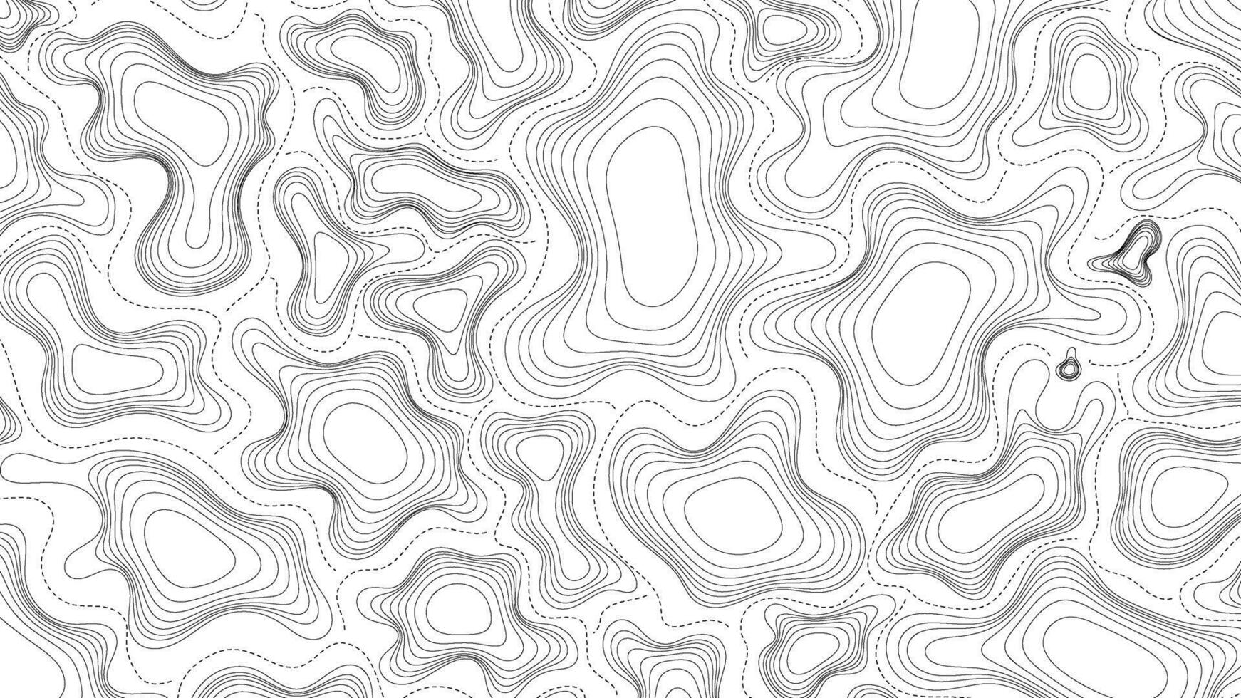 Modern topography abstract lines with dash stroke paths template in transparent background vector