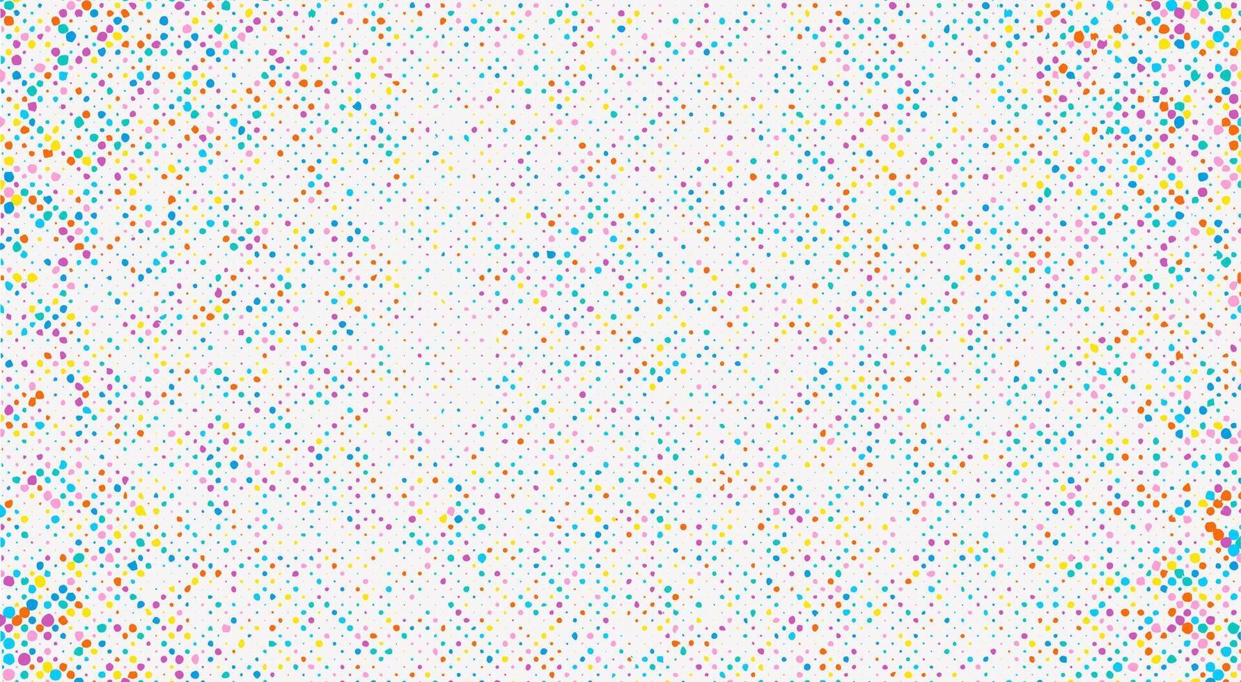 Colorful dots on white. Halftone background, retro pop-art style with abstract pixelated pattern. vector