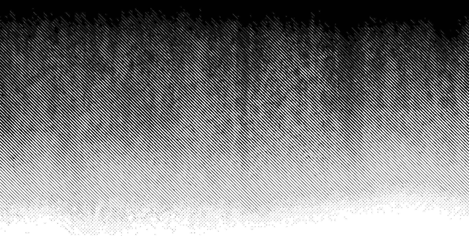 Gradient transition diagonal black lines on a white background. Abstract dynamic modern linear halftone pattern. vector