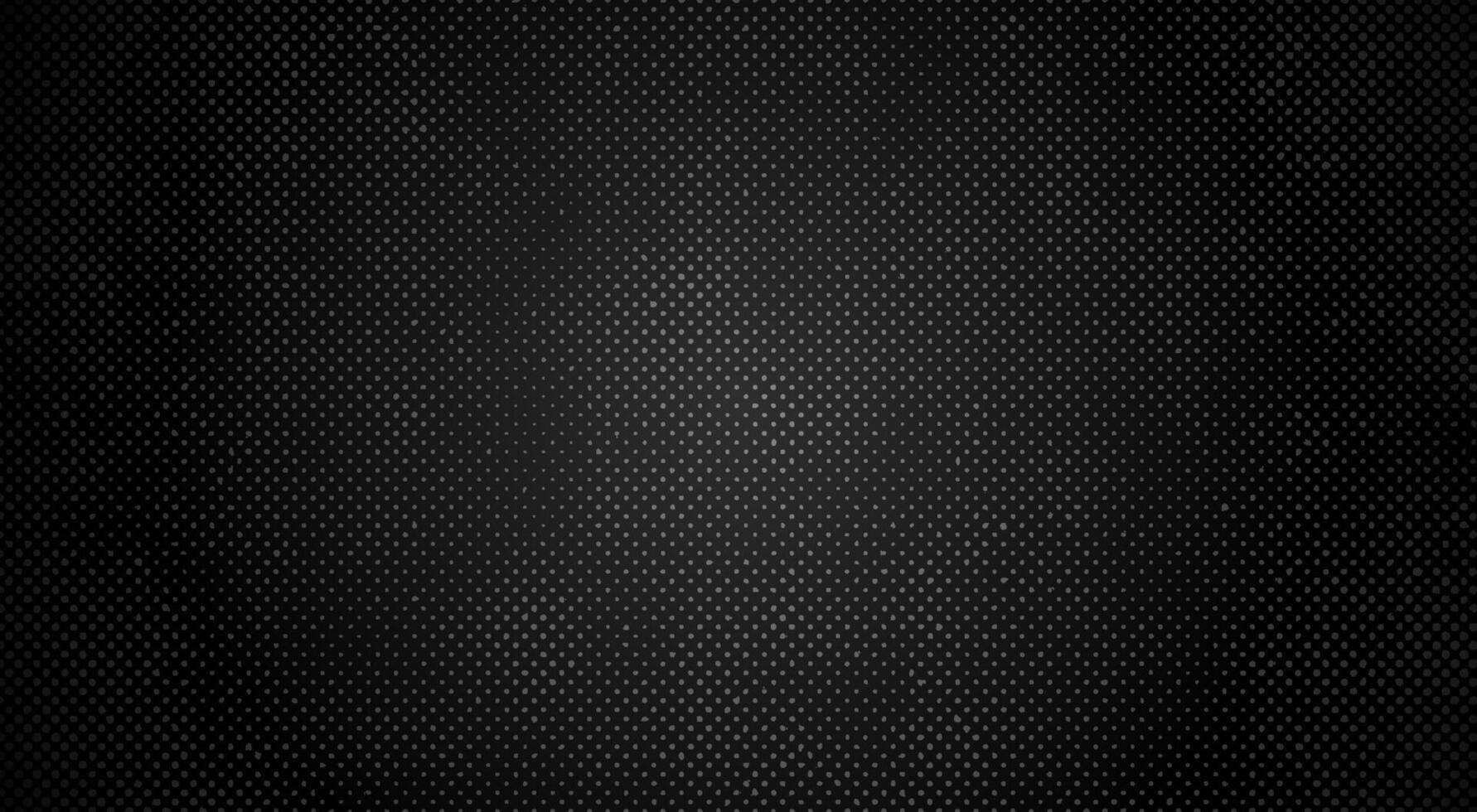 Halftone texture with a black grunge effect. Abstract dotted pattern with faded, distressed elements. Dark vintage, retro, and overlay design. vector