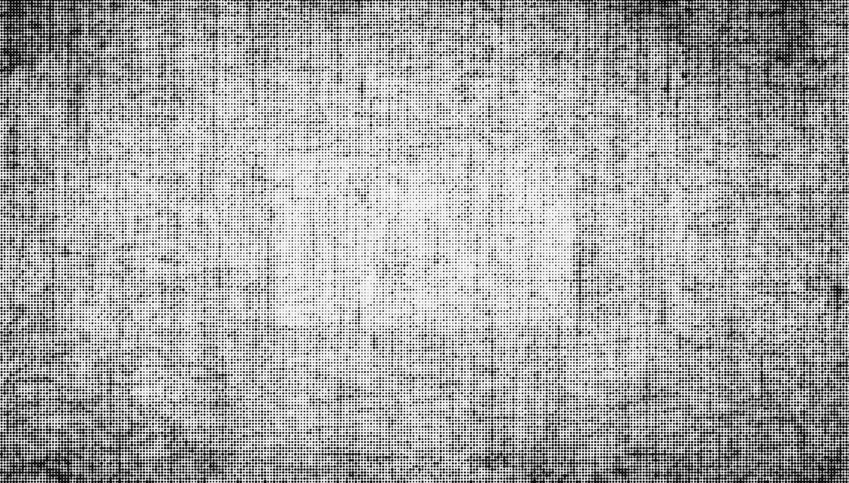Grunge halftone canvas texture. Distressed dots forming an abstract retro rustic pattern. High-contrast black and white vignette background with rough noise effects. vector