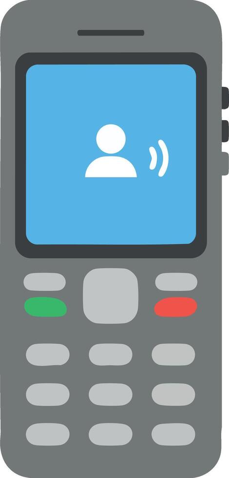 Mobile phone call icon communication technology simple design illustration vector