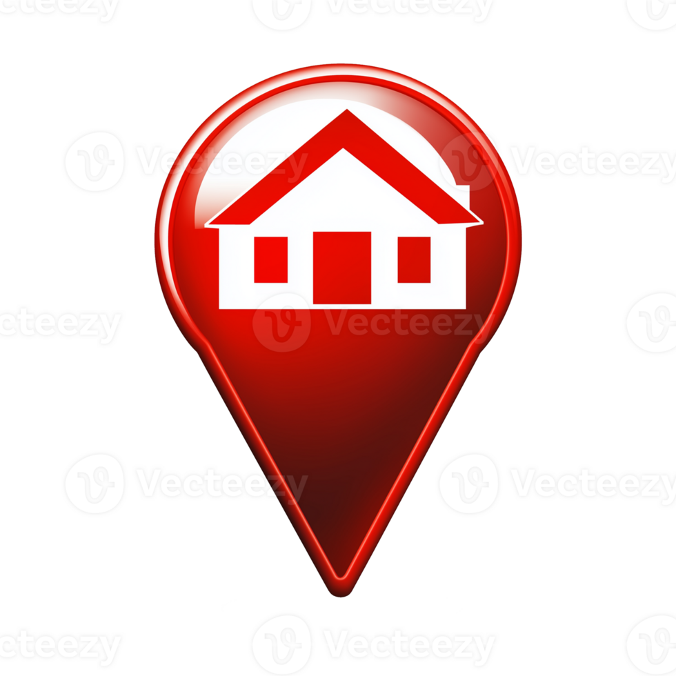 House Location Pin Icon for Real Estate and Navigation png