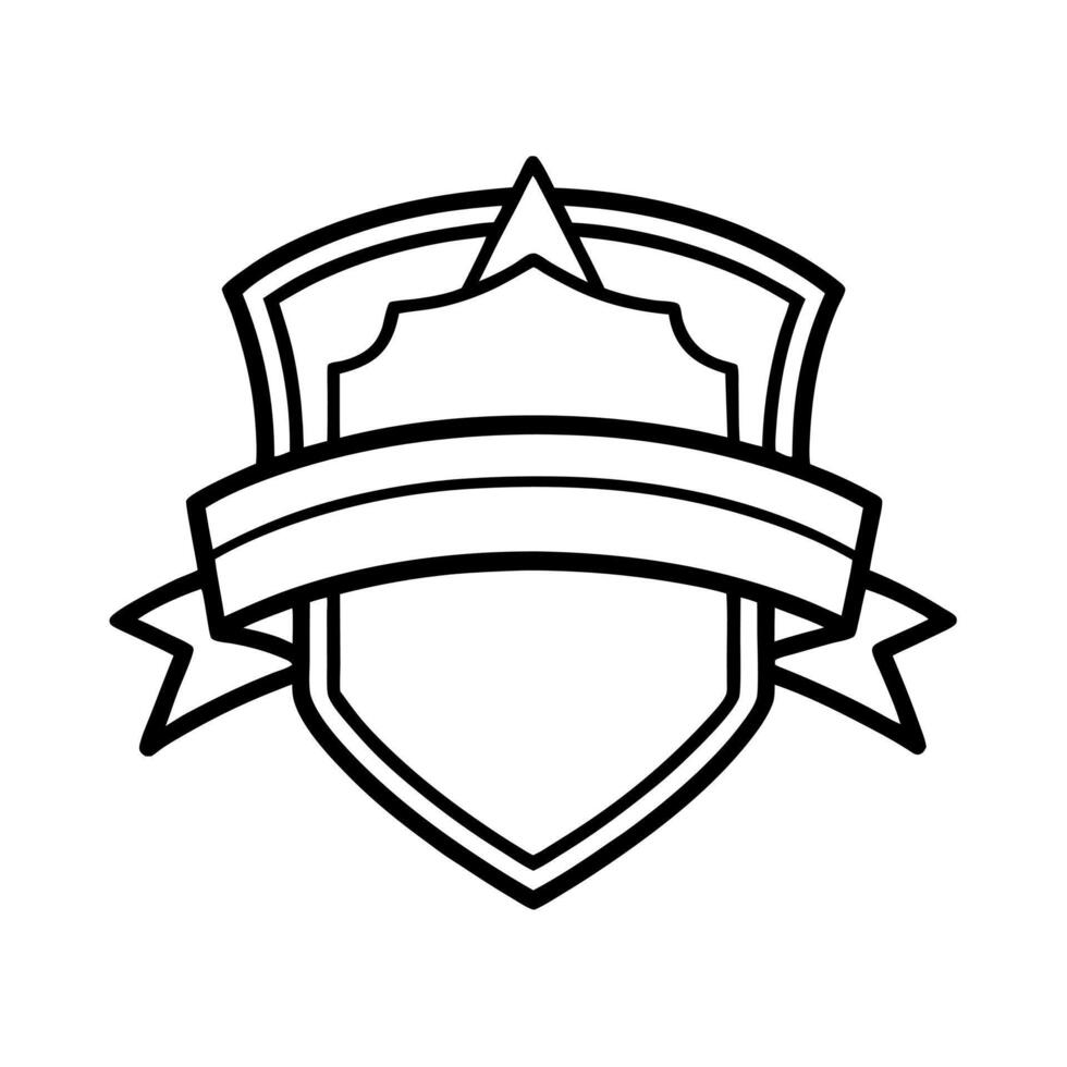 Banner Outline Line Art Vectors Template