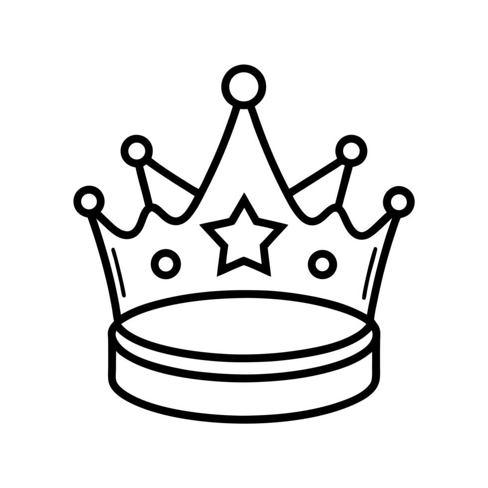 Birthday Crown Outline Line Art Vectors Art