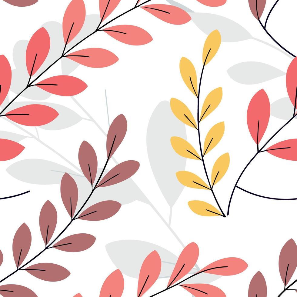 Autumn Leaves Seamless Pattern vector