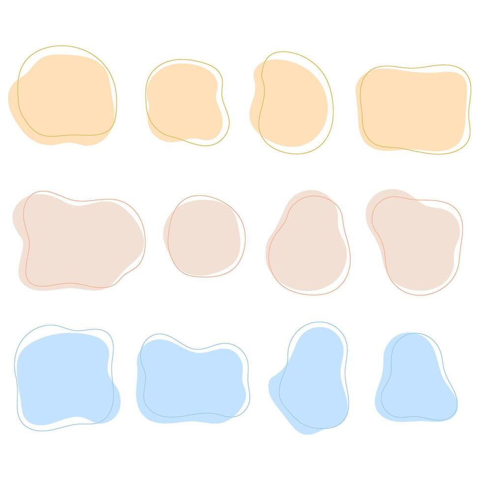 collection of abstract shapes and decorative elements vector