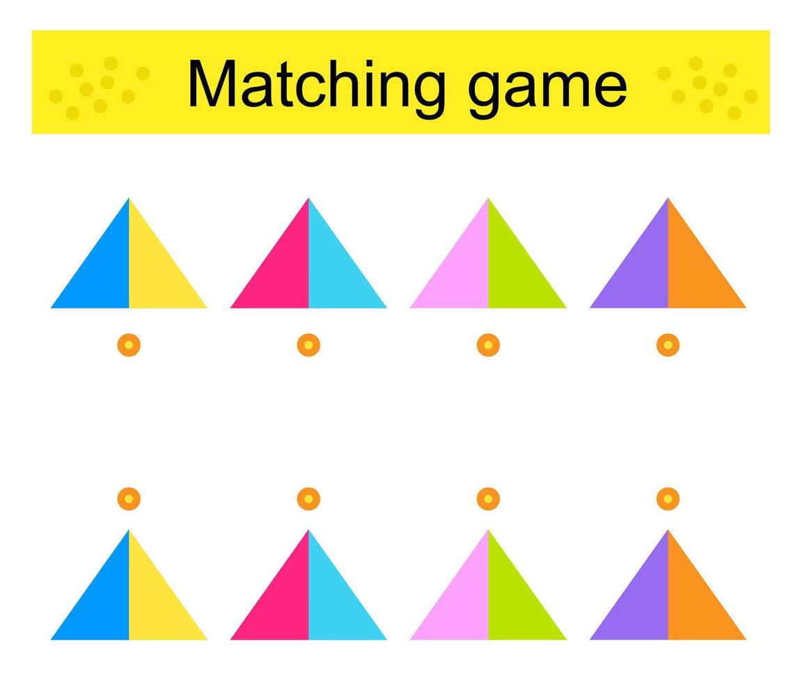 Matching game for kids vector