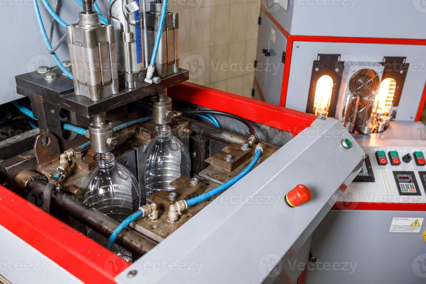 Plastic Bottle Production Line Blow Molding Machine with Automated Controls in Modern Industrial Factory photo