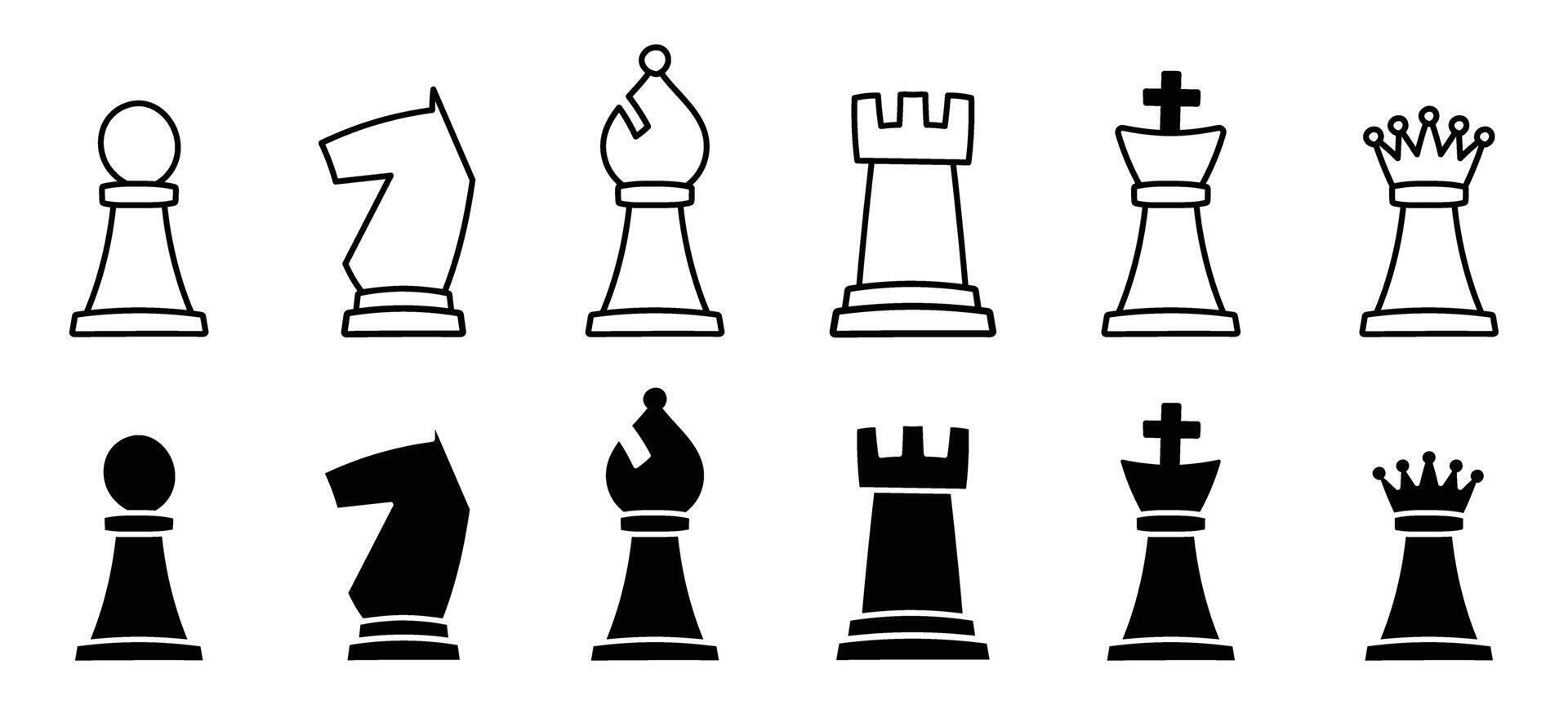 chess piece doodle hand drawing sketch icon vector