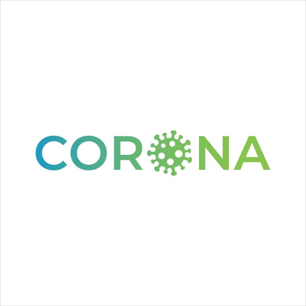 corona virus logo design letter mark corona vector