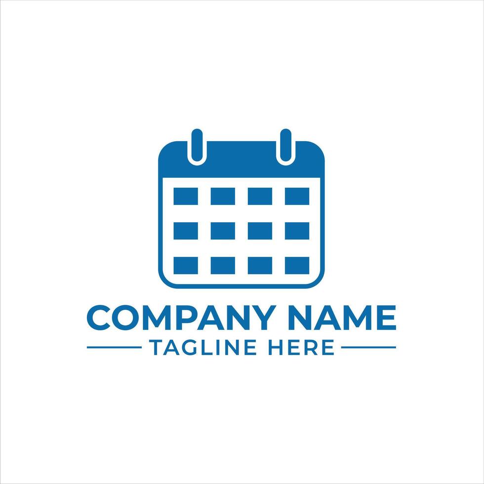 Clean and Professional Calendar Logo Design for Scheduling and Time Management Solutions Illustrating Organization and Efficiency Suitable for Corporate Identity Branding and Marketing Materials vector
