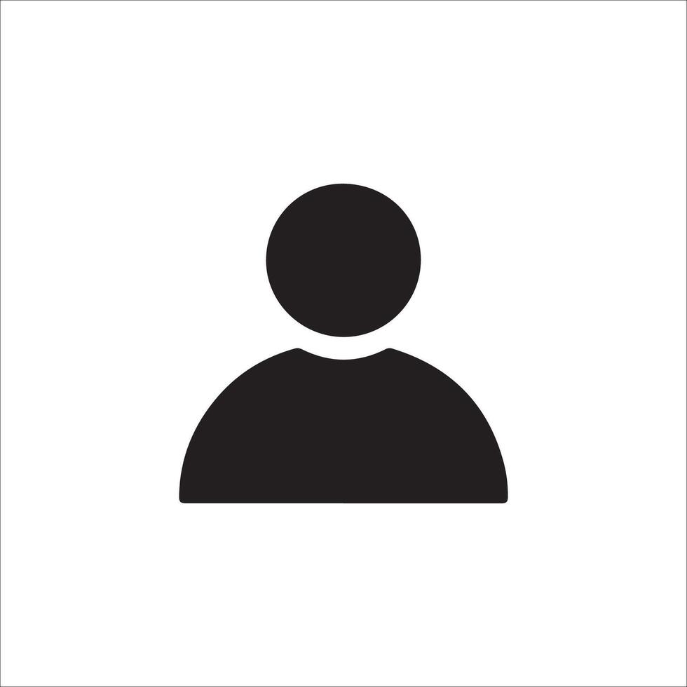 Clean Human Silhouette for User Account Design vector