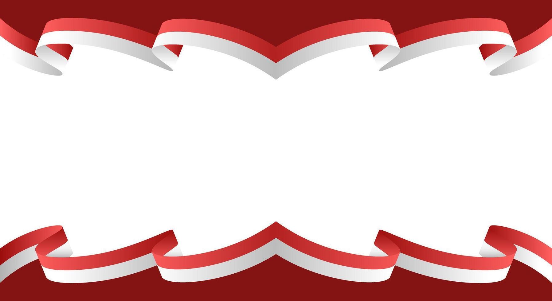 Indonesia independence banner background vector