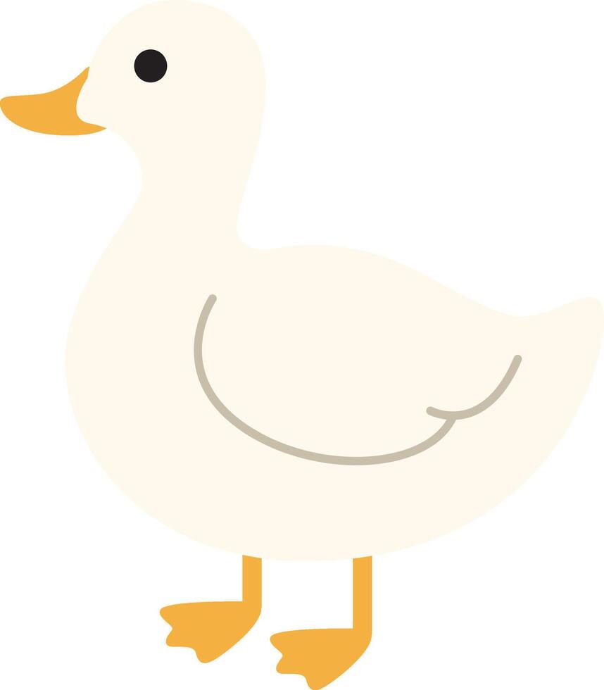 Cute duck. perfect for children's books, nature blogs, farm branding, zoo pamphlets, and wildlife posters vector