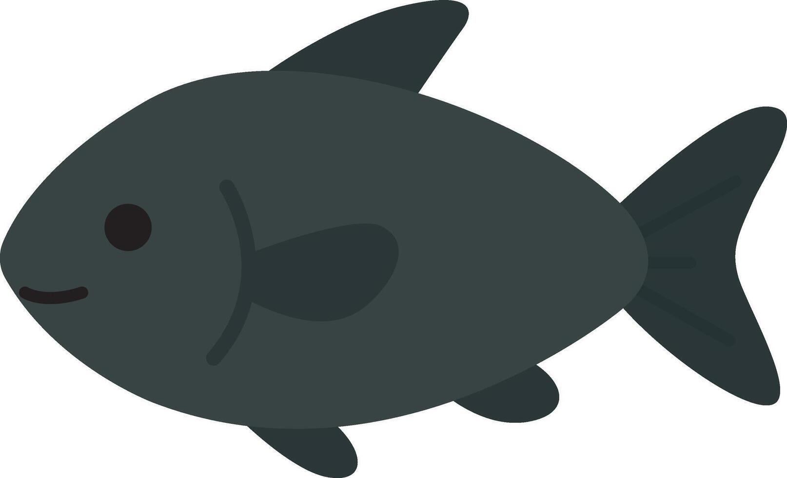 Simple illustration of a fish, suitable for educational materials, children's books, aquarium flyers, and seafood restaurant logos. Versatile and colorful vector