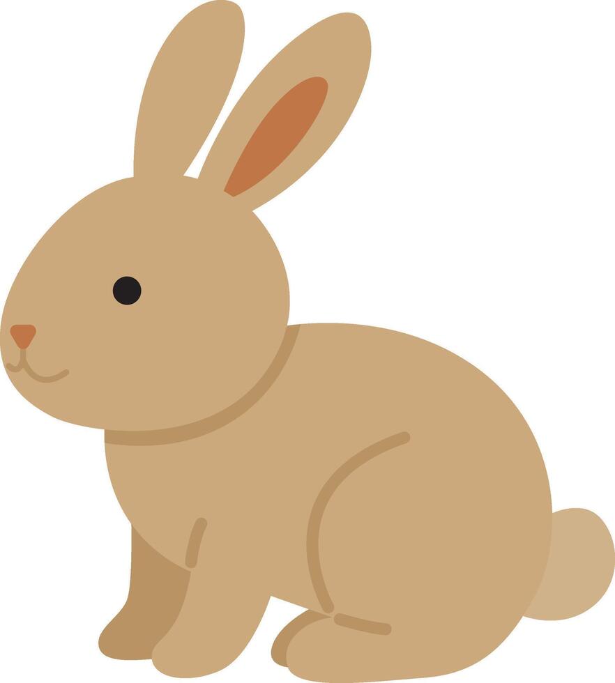 Cute rabbit on white backdrop suitable for Easter designs. Ideal for holiday themed projects, children's illustrations, and springtime visuals vector