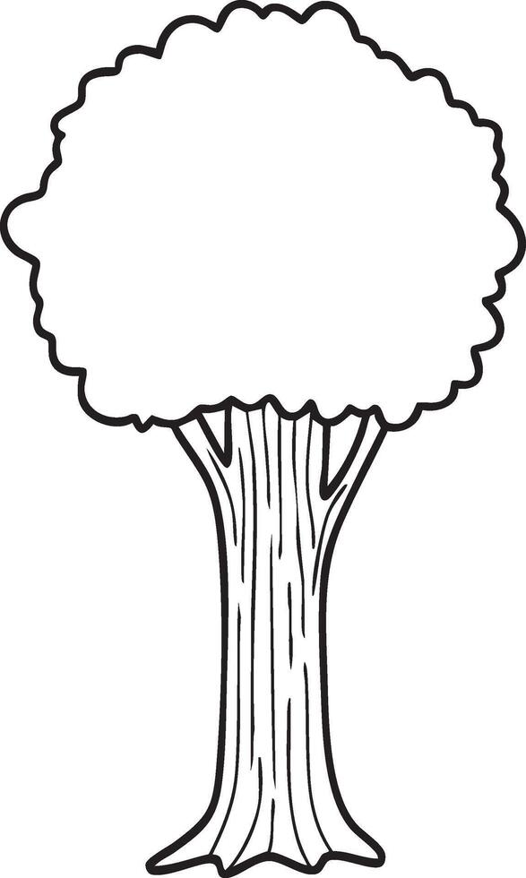 Tree coloring book for creative designs, a blank black square. Great for children's coloring activities and art therapy projects vector
