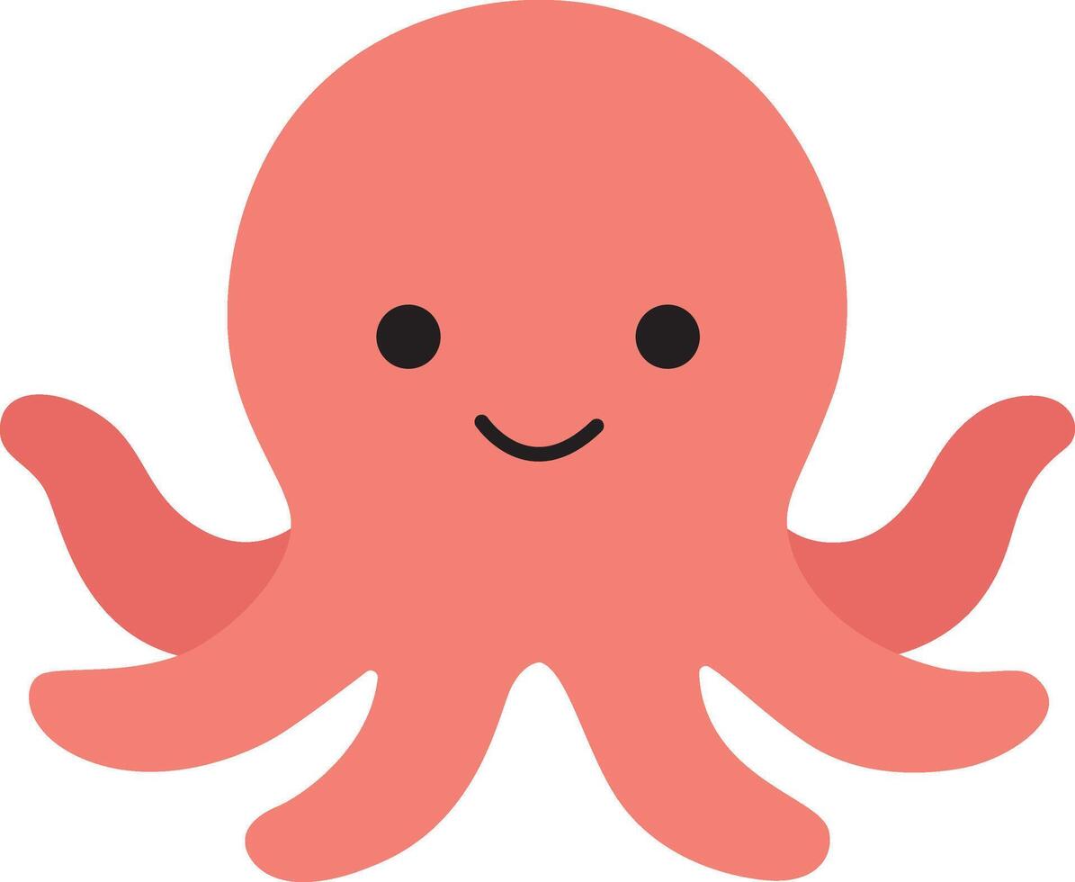 Cute octopus. Suitable for children's books, educational materials, stationery, and clothing designs vector