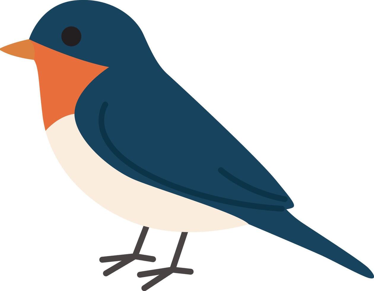 Cute swallow bird. suitable for nature themed designs, bird watching guides, wildlife illustrations, and greeting cards vector